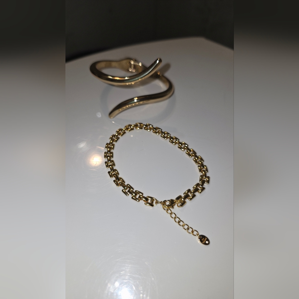 & Other Stories Gold Bracelet and Ring Set